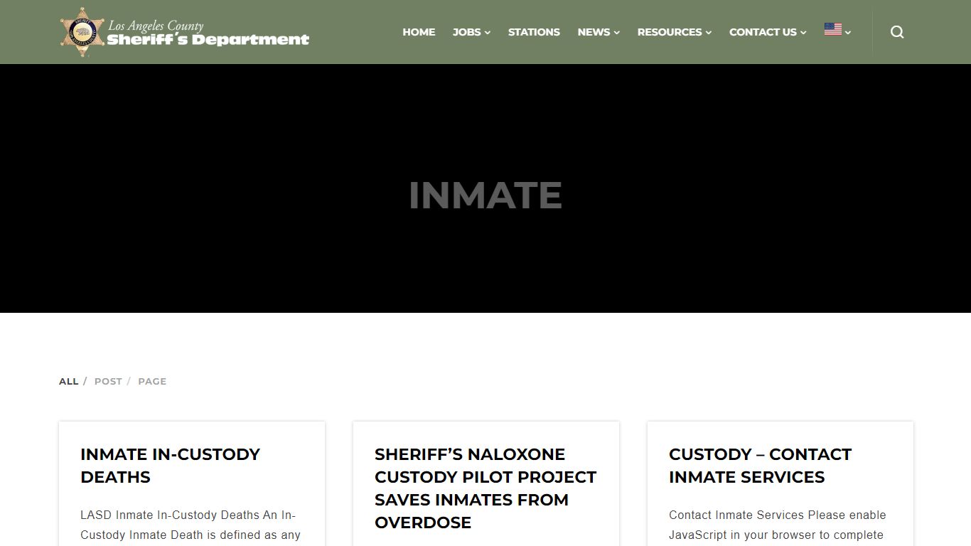 Search Results for “inmate” | Los Angeles County Sheriff's Department